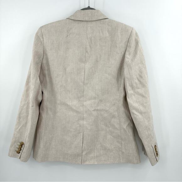 J Crew Helena Blazer in stretch linen flax ivory Size 6 - Picture 7 of 7